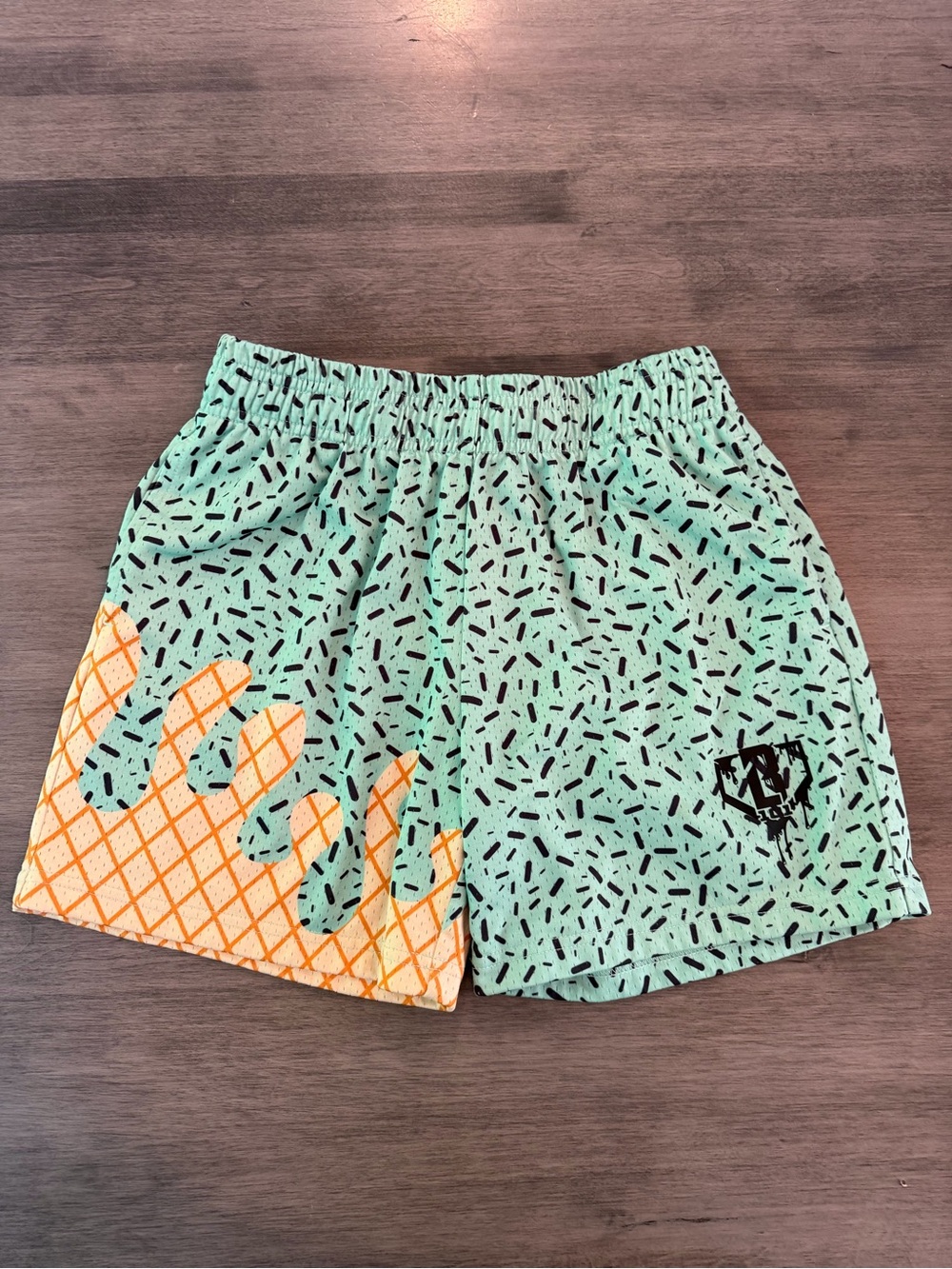 Baseball Lifestyle 101 Ice Cream Sprinkles Shorts Mint Youth Large